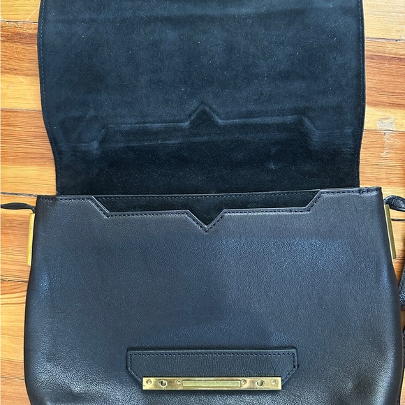 J. Crew Claremont Black Leather Shoulder Bag - Picture 5 of 8